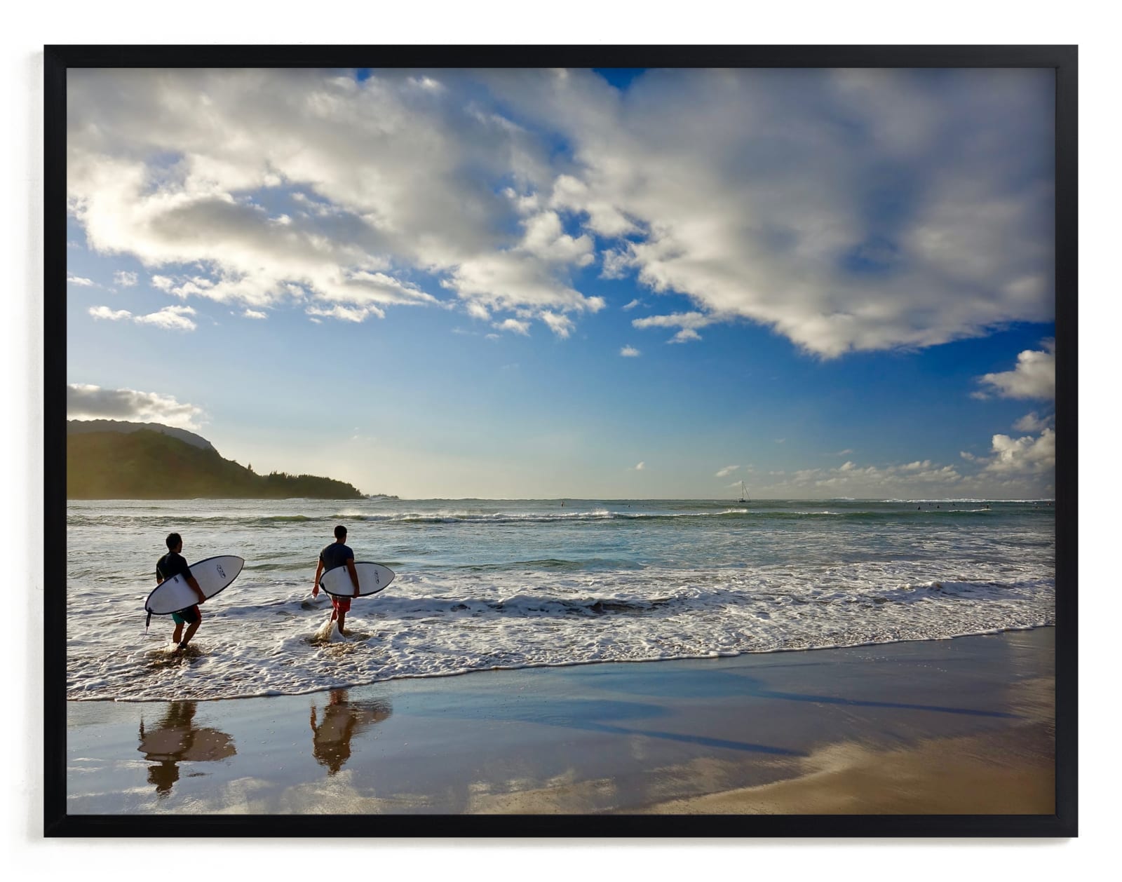 "Afternoon Surf" - Art Print by Jan Kessel in beautiful frame options and a variety of sizes.
