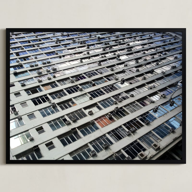 "A Slight Breeze" - Art Print in Urban Grey by Marco Augusto Ferreira - Framed
