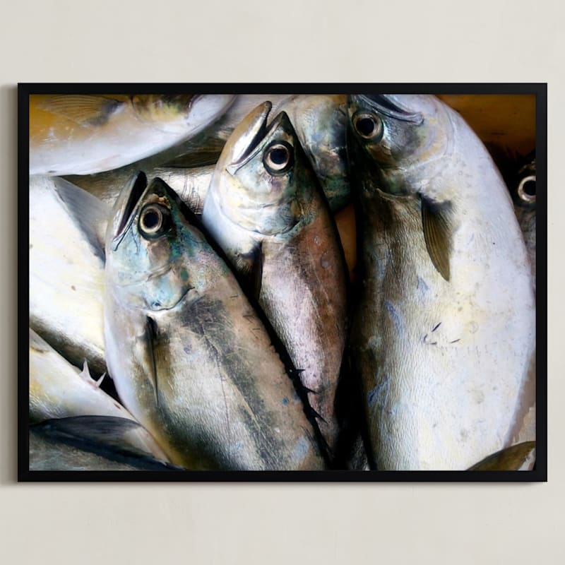 "All Together" - Art Print in Silver Grey by Marco Augusto Ferreira - Framed