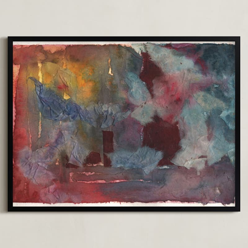 "Urban Beauty" - Art Print in Sunset Hues by Becky Nimoy - Framed