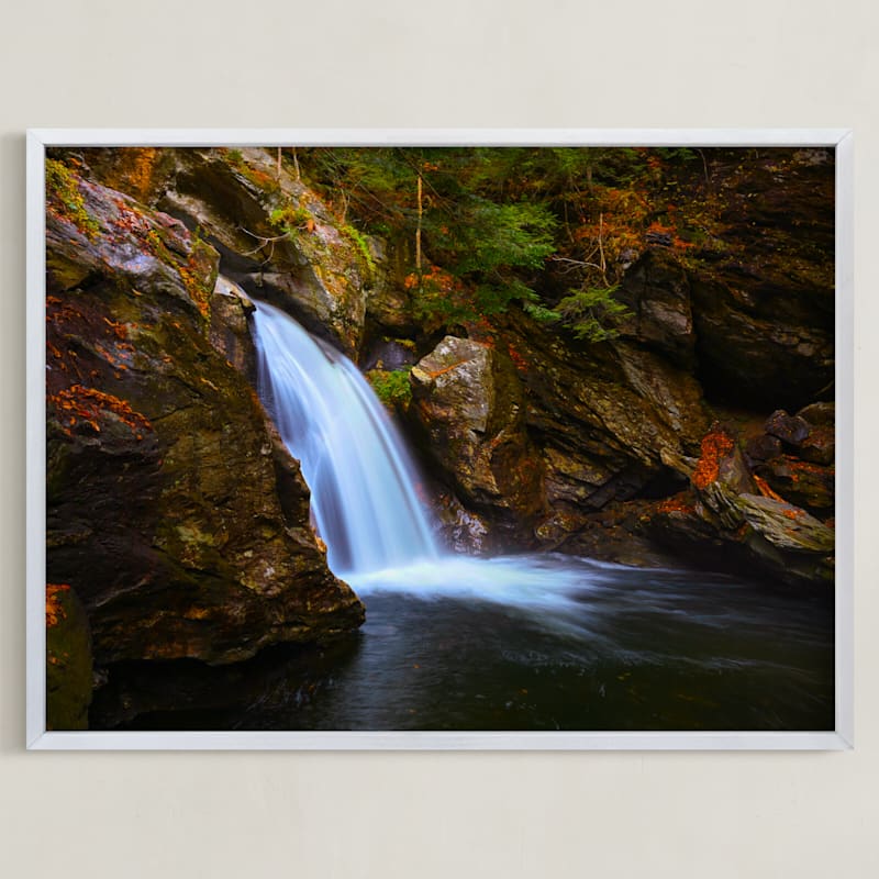 "Bingham Falls, Stowe, Vermont" by Abby Ehntholt in beautiful frame options and a variety of sizes.