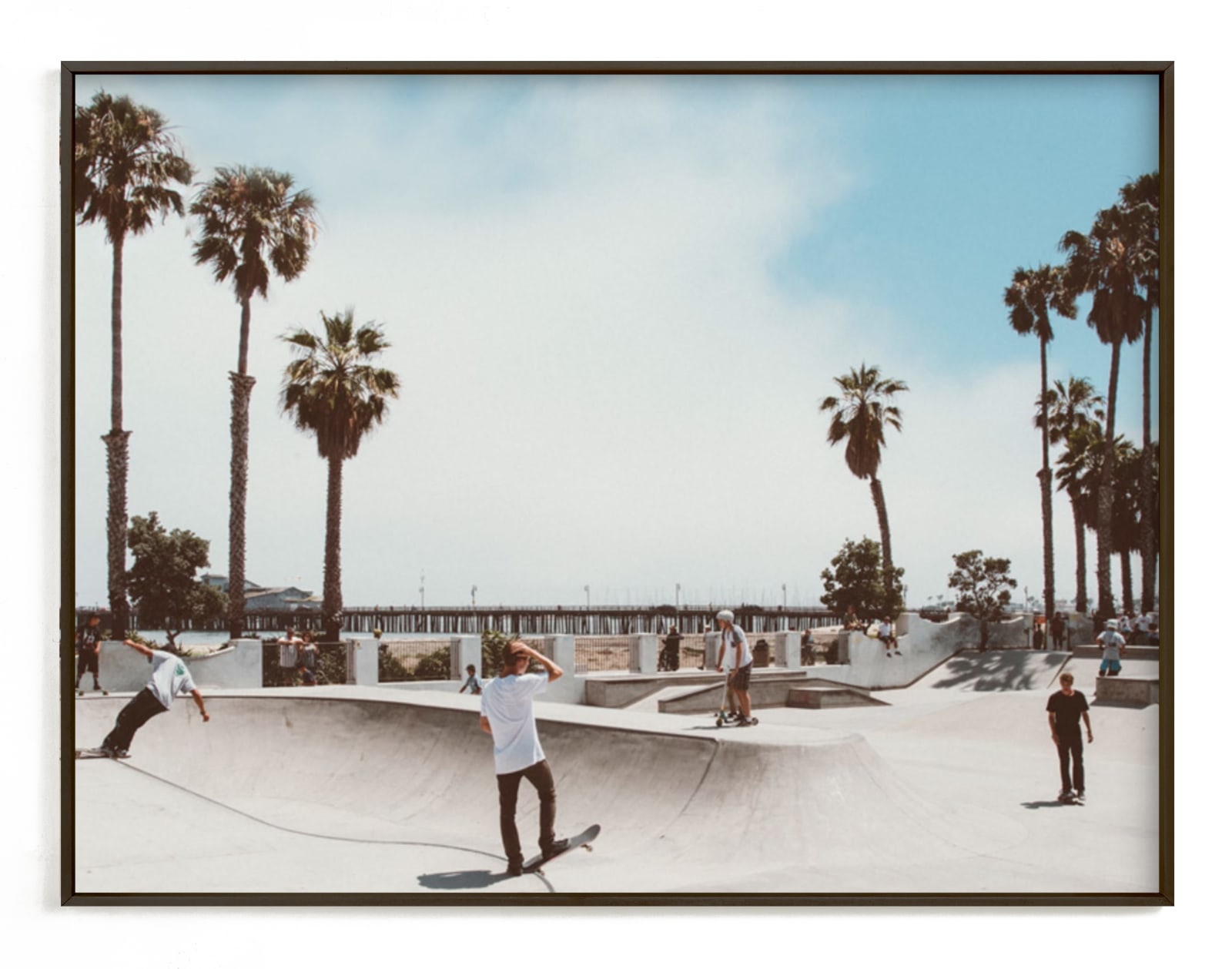 "Santa Barbara Skate 3" - Art Print by Kamala Nahas in beautiful frame options and a variety of sizes.
