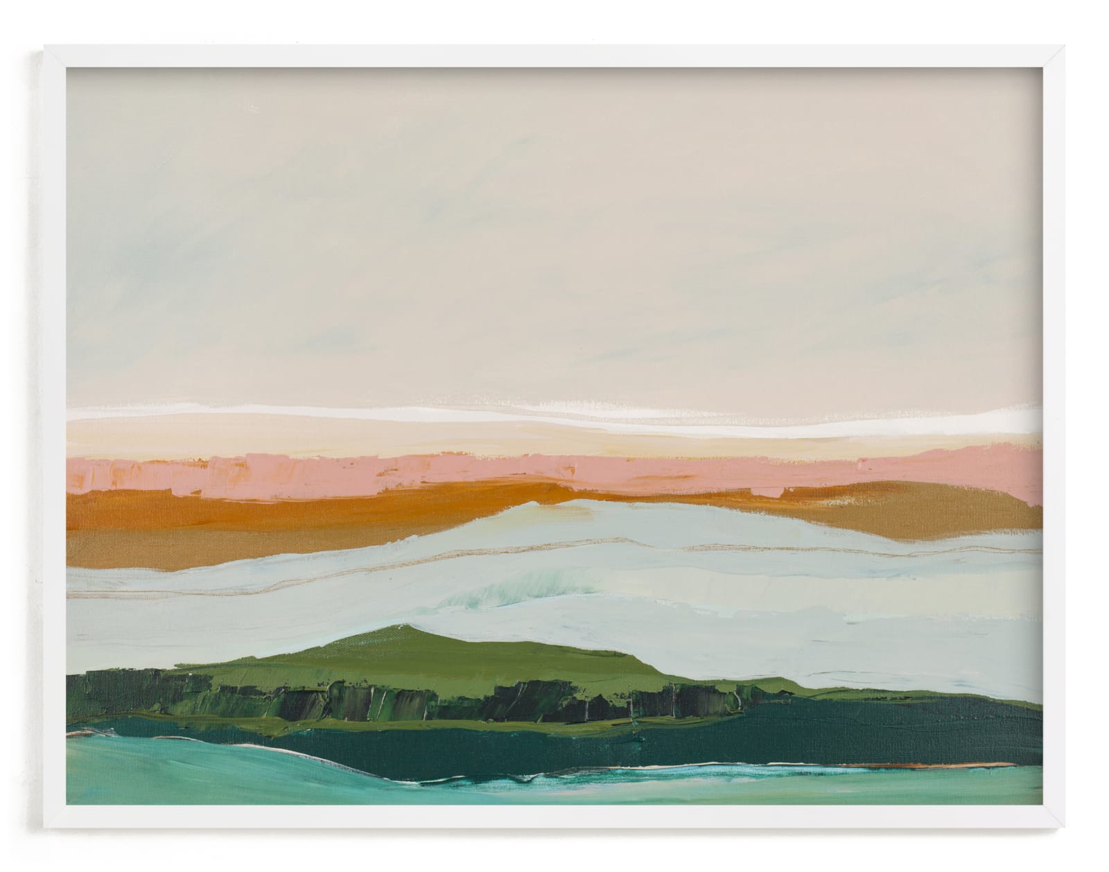 "Abstract Seascape Pt Reyes, California" - Art Print by Caryn Owen in beautiful frame options and a variety of sizes.