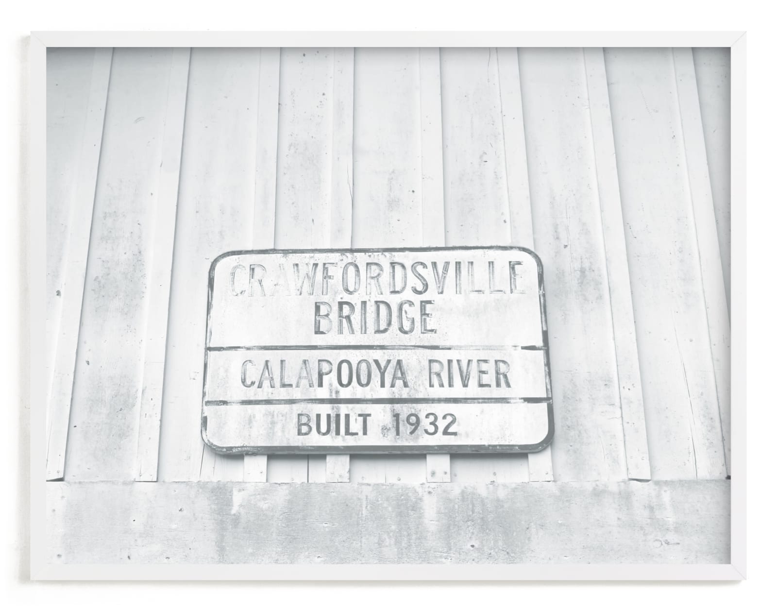 "Whitewash Bridge" - Art Print by Jayna B in beautiful frame options and a variety of sizes.