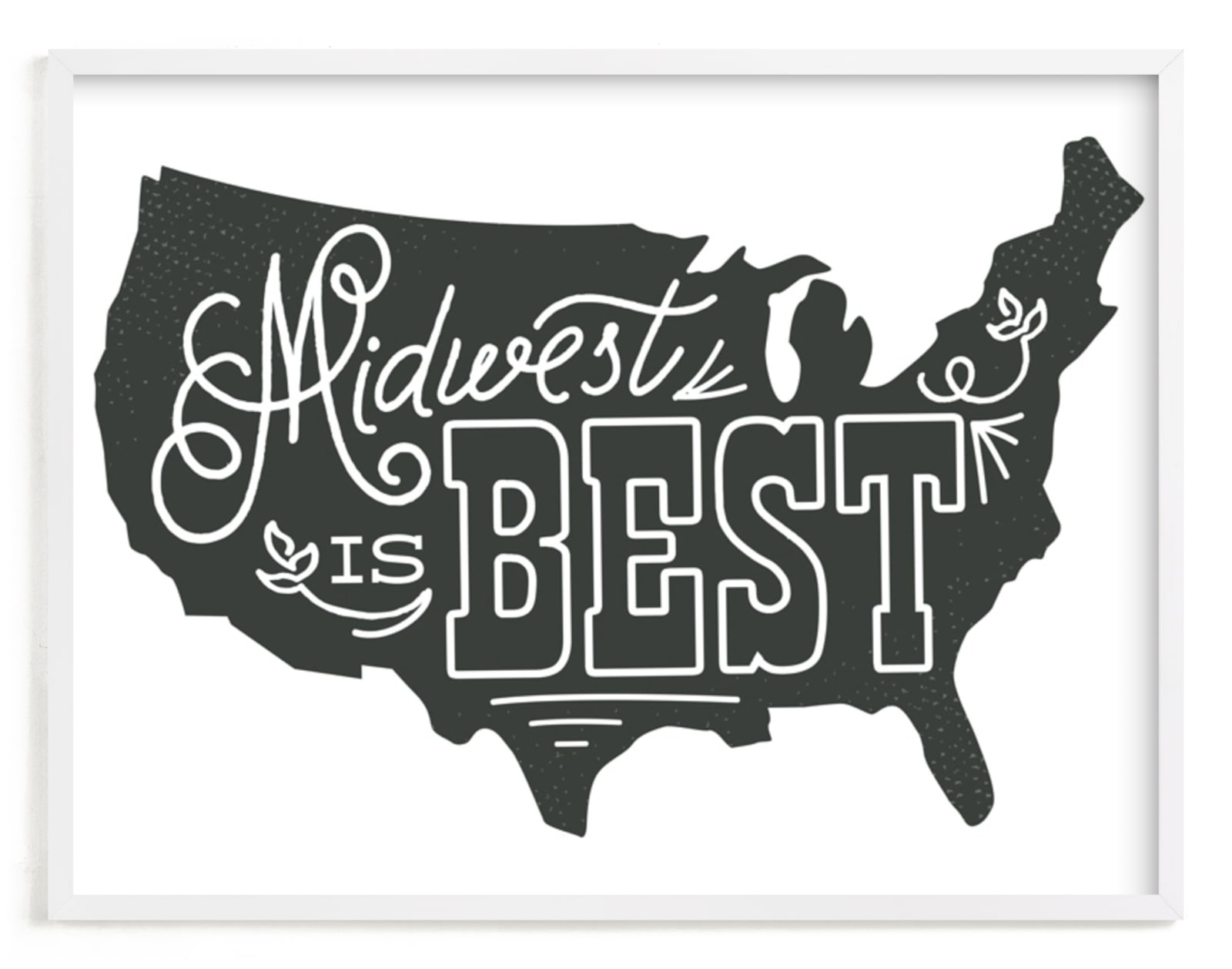 "Midwest is Best" - Art Print by Jessie Steury in beautiful frame options and a variety of sizes.