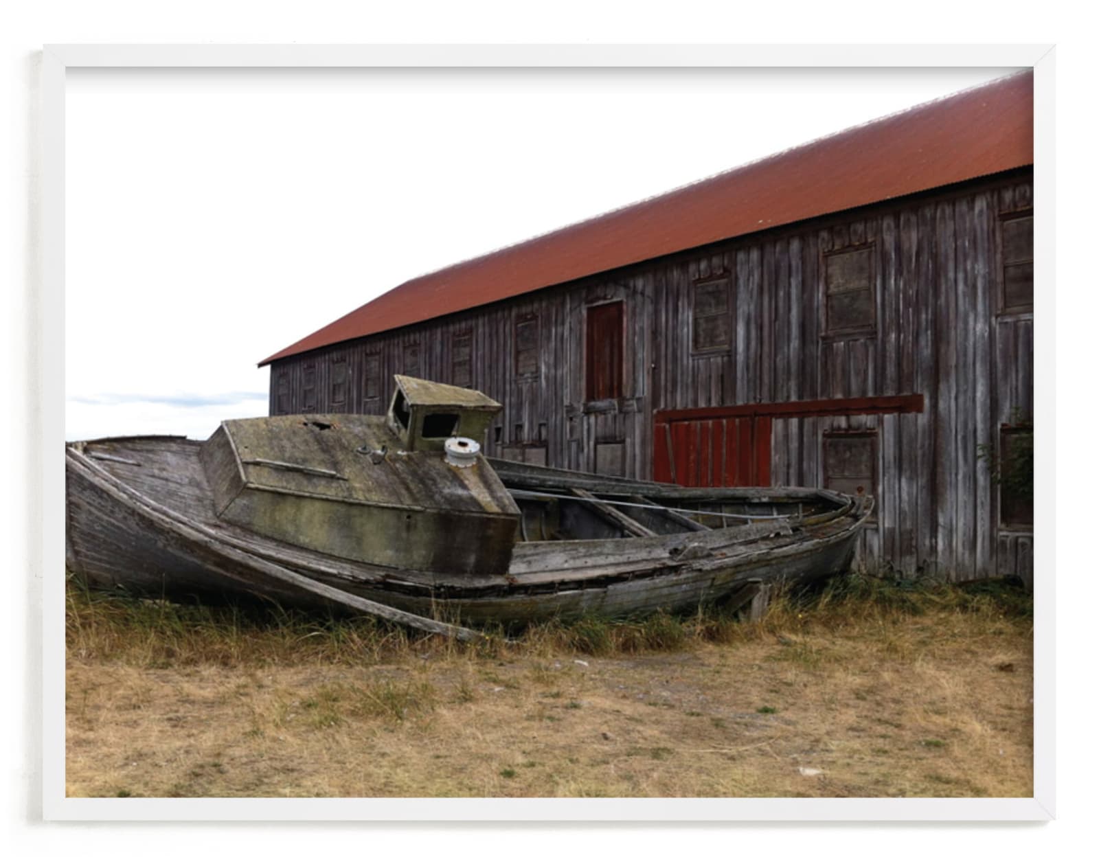 "Old Boat" - Art Print by Jan Kessel in beautiful frame options and a variety of sizes.
