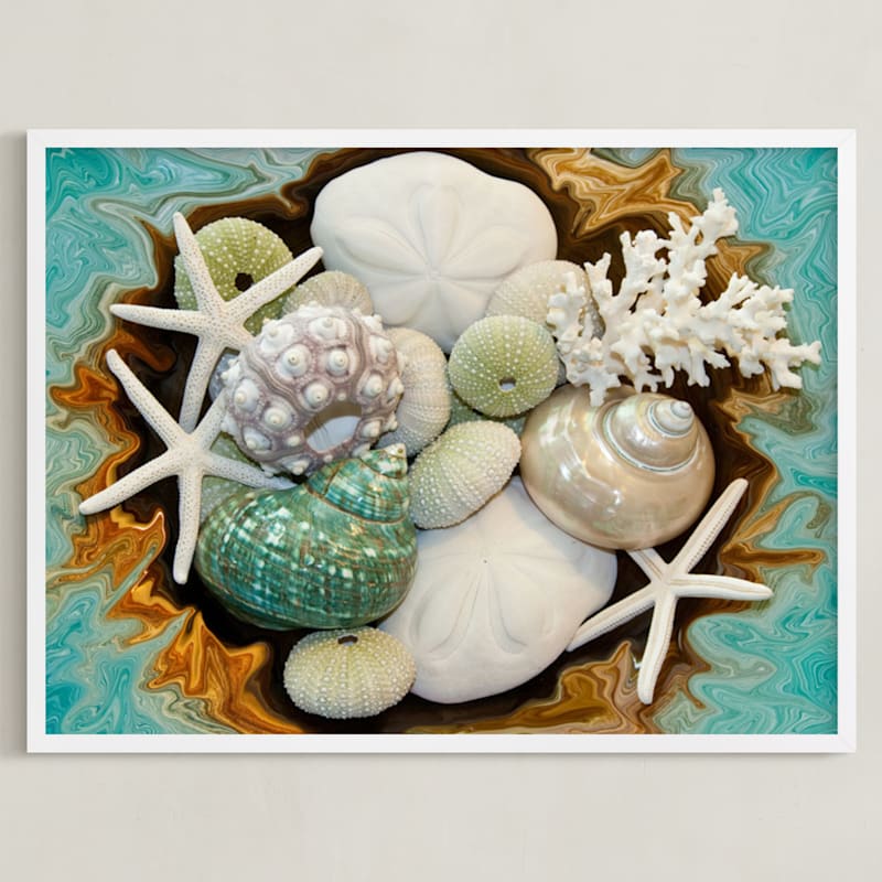 "Sea Shell Swirls" - Art Print by Debra Butler in beautiful frame options and a variety of sizes.