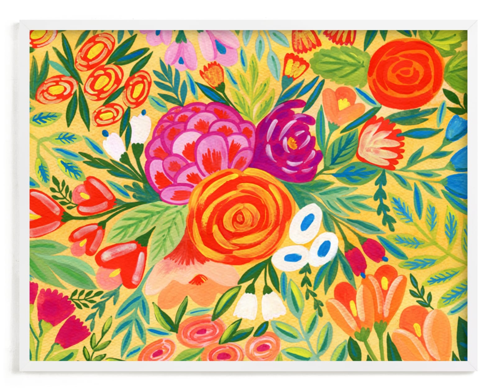 "Floral Composition" - Art Print by Alexandra Dzh in beautiful frame options and a variety of sizes.