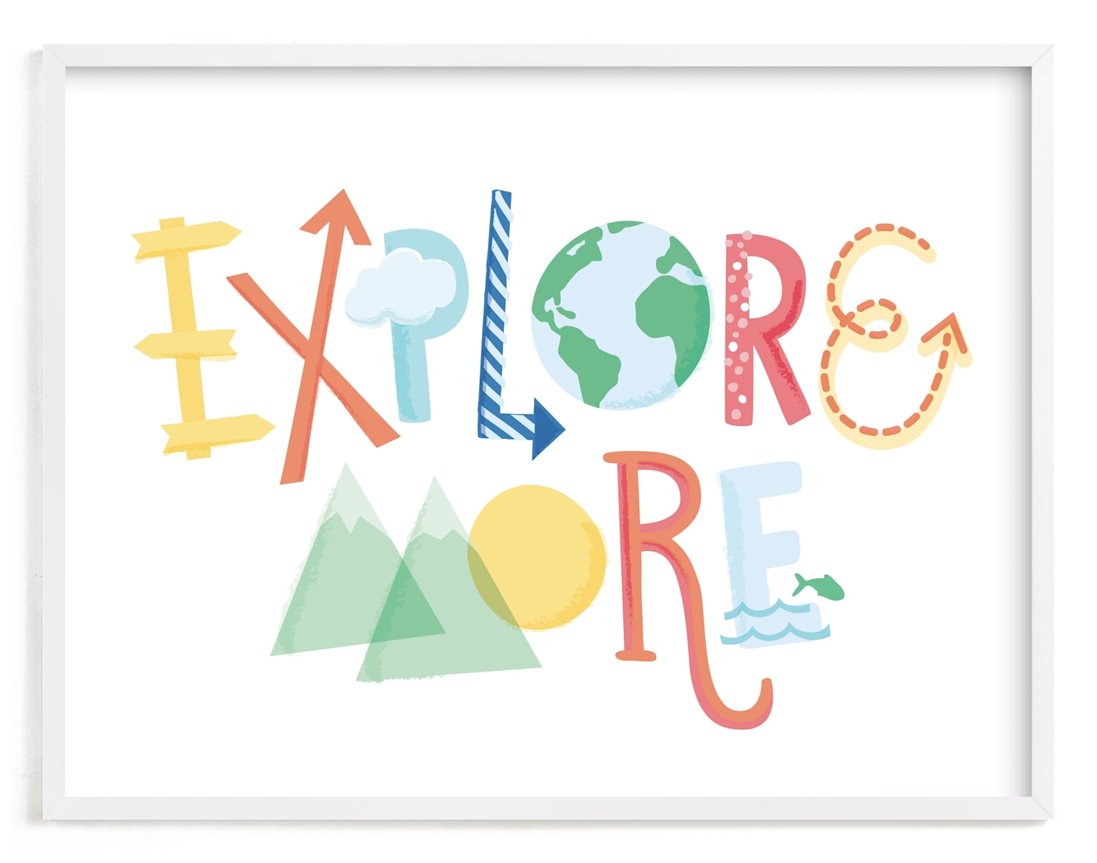 "Explore More" - Art Print by Jessie Steury in beautiful frame options and a variety of sizes.
