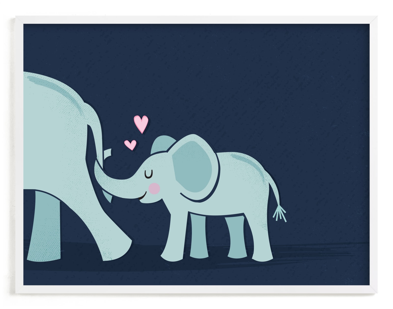 "Wee Little Elephant" - Art Print by Jessie Steury in beautiful frame options and a variety of sizes.