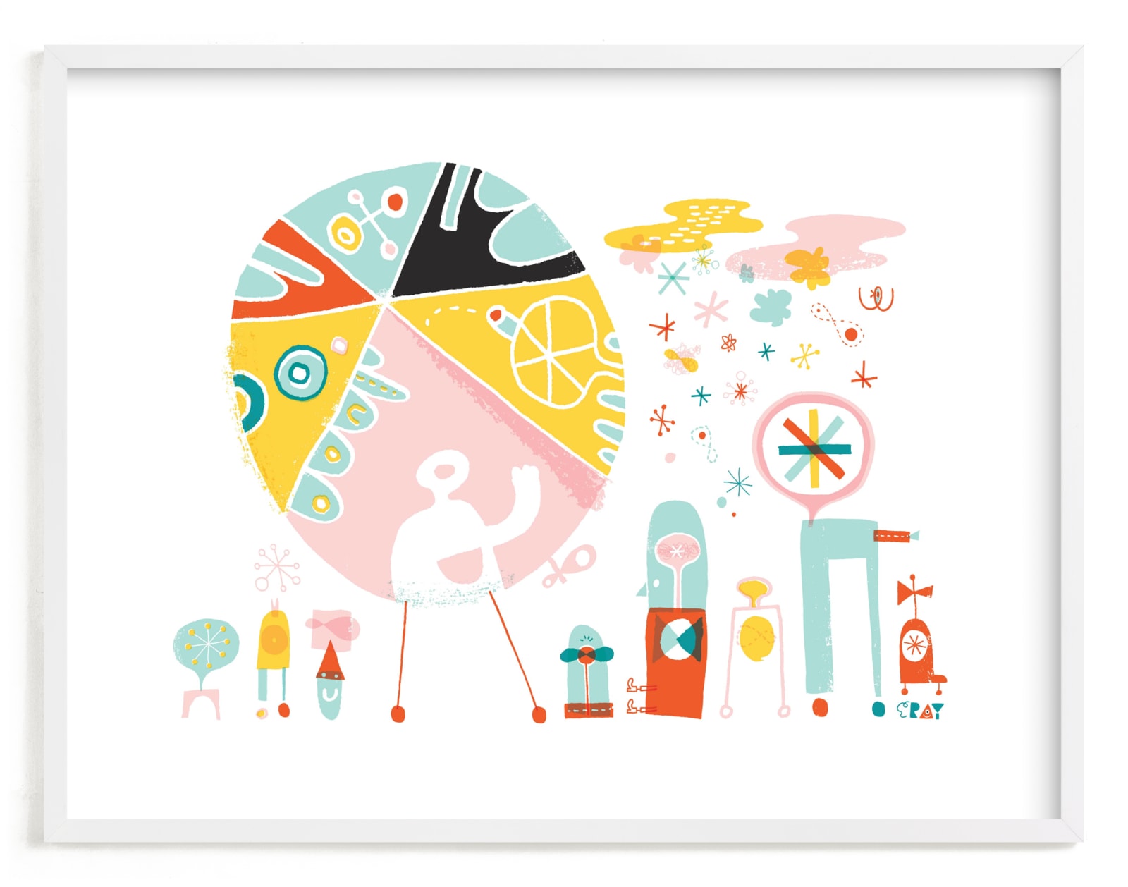 "Globetrotters" - Limited Edition Art Print by ERAY in beautiful frame options and a variety of sizes.