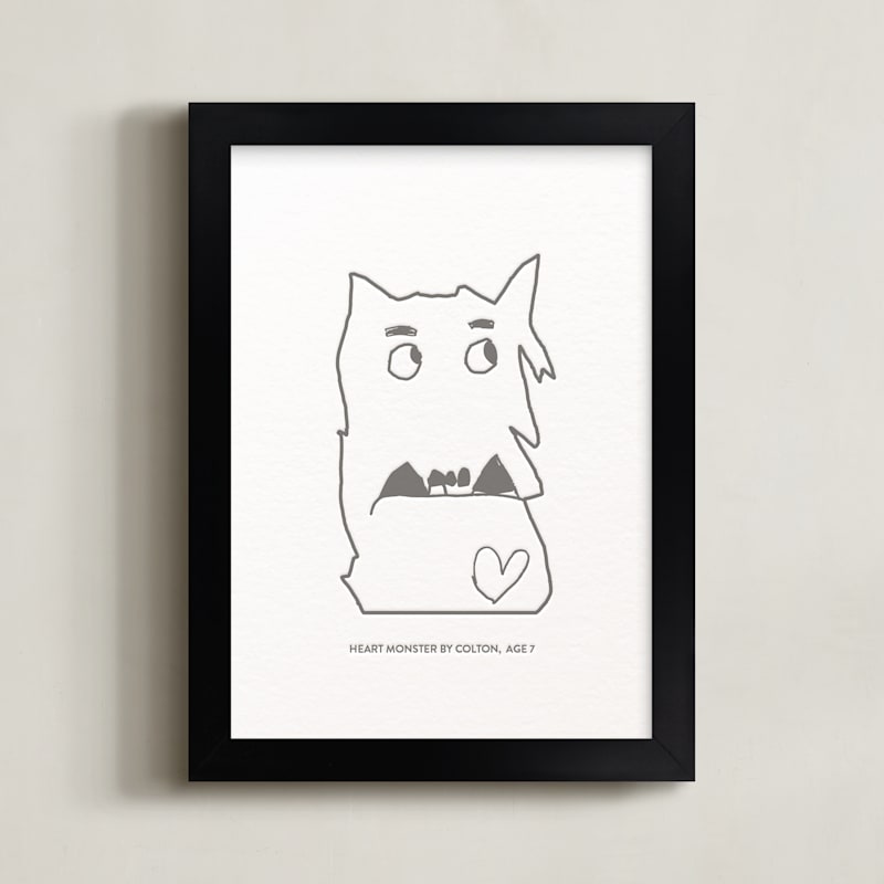 Your Drawing: Portrait Custom Letterpress Print by Minted Custom