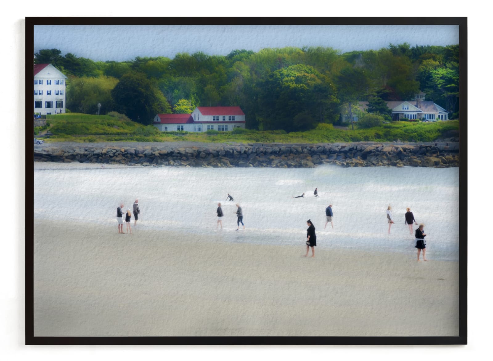 "August Beach Scene Capture" - Art Print by Andy Mars in beautiful frame options and a variety of sizes.