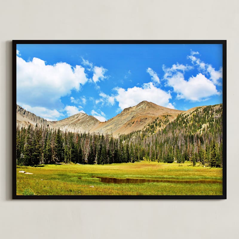"Into the Meadows" - Art Print in Grassy Meadow by Brittany Bay - Framed