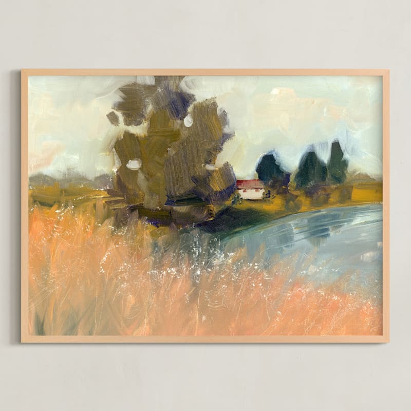 "Take Me Home I" - Art Print in Wheat by Lindsay Megahed - Framed