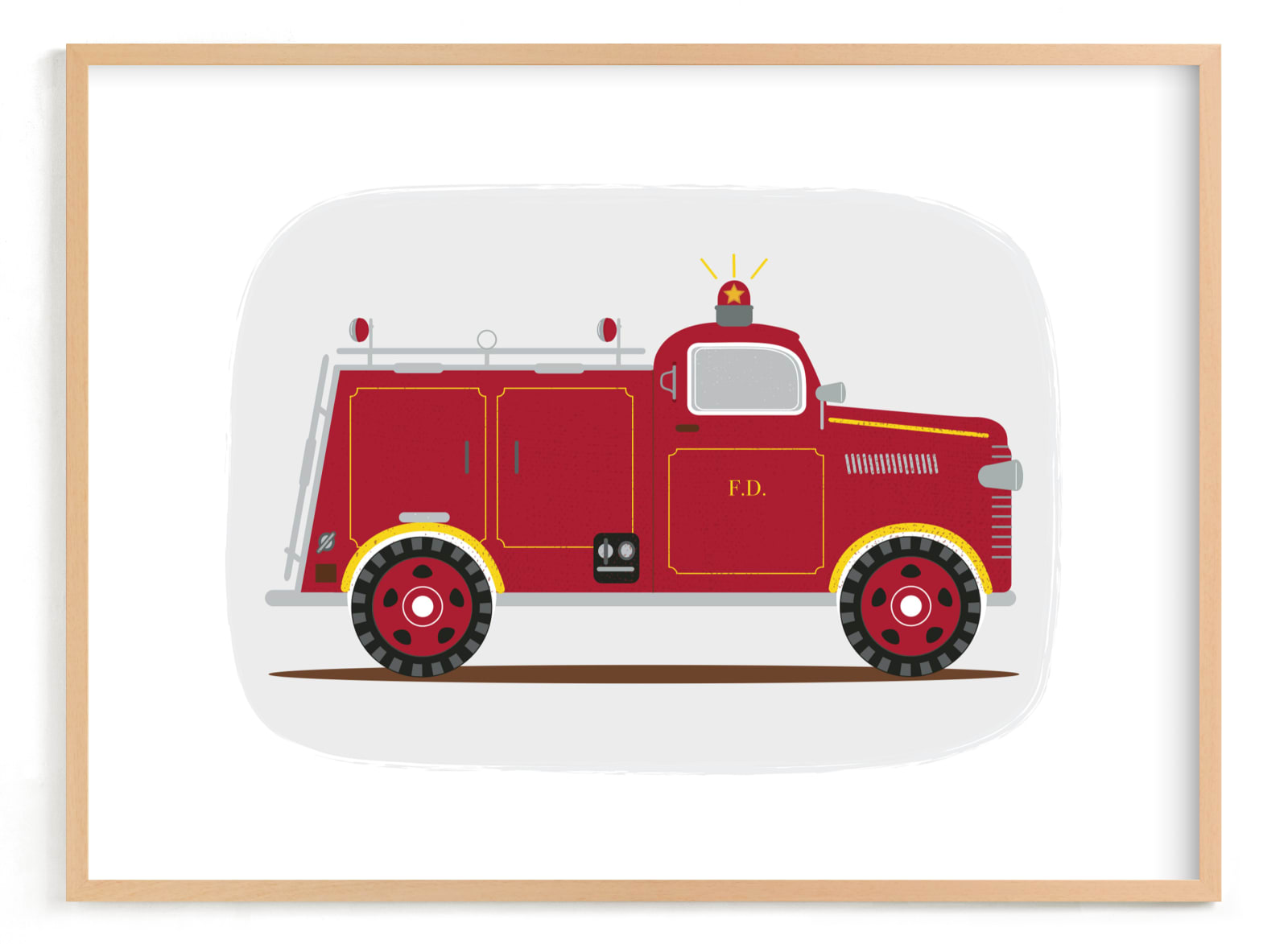 "Red Fire Engine #1" by Rebecca Marchese in beautiful frame options and a variety of sizes.