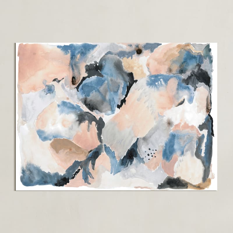 "Lake View South Carolina" - Art Print in lake blue by Erika Firm - Unframed