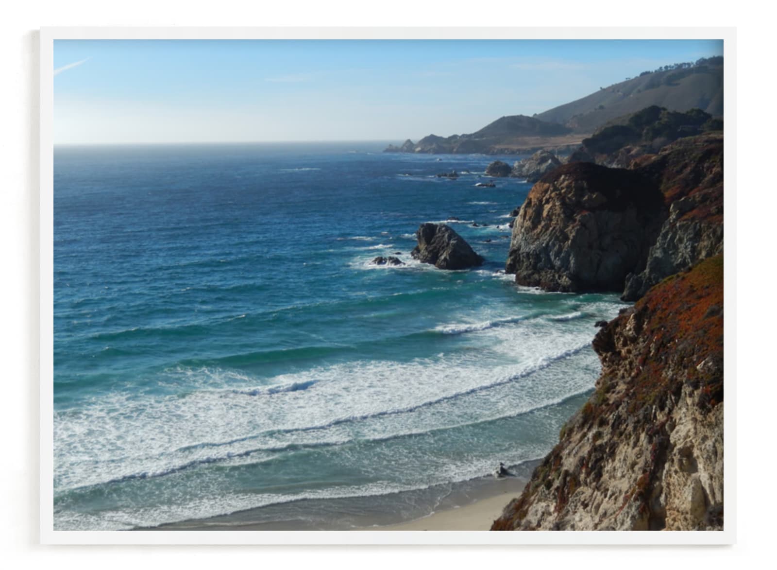 "Big Sur North Coast" - Art Print by Jan Kessel in beautiful frame options and a variety of sizes.