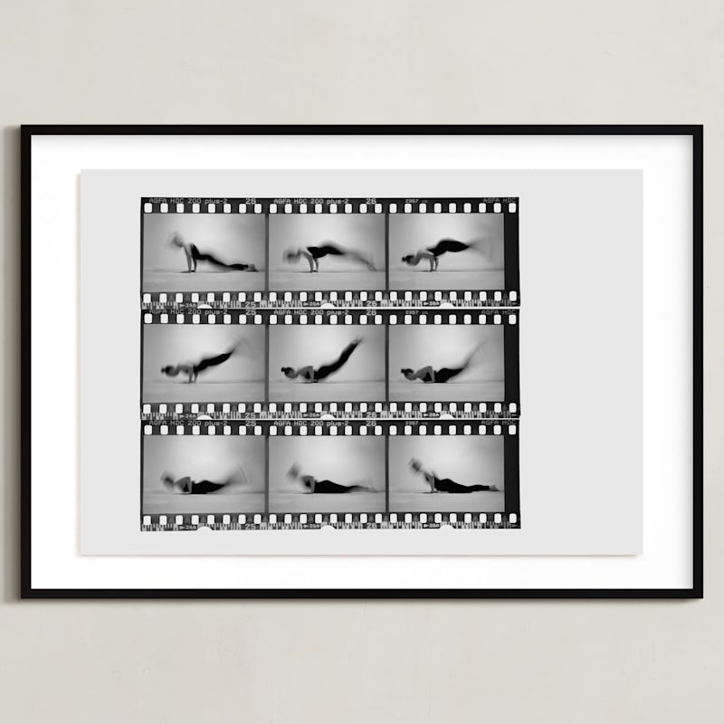 "The Worm in Motion" - Art Print in Vintage Grey by Kelsey Mucci - Framed
