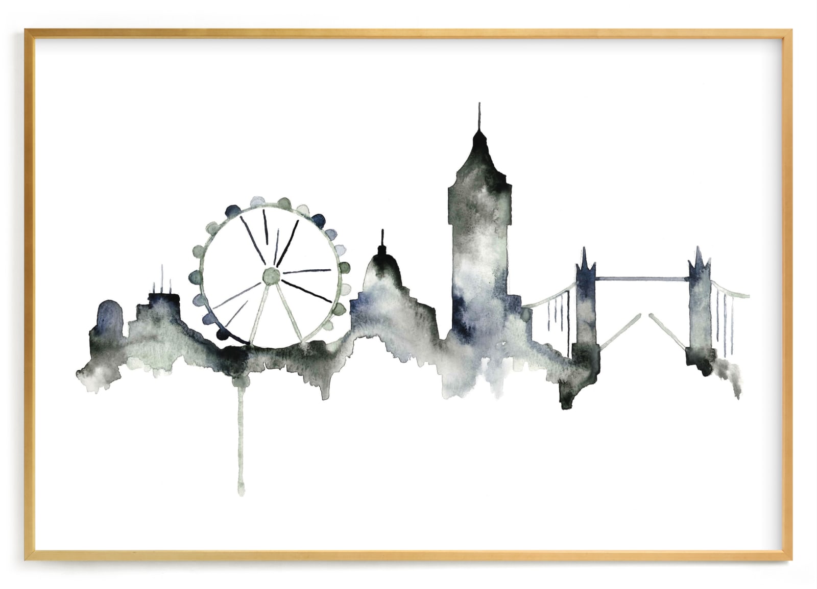 "London Skyline" - Limited Edition Art Print by Kelsey McNatt in beautiful frame options and a variety of sizes.