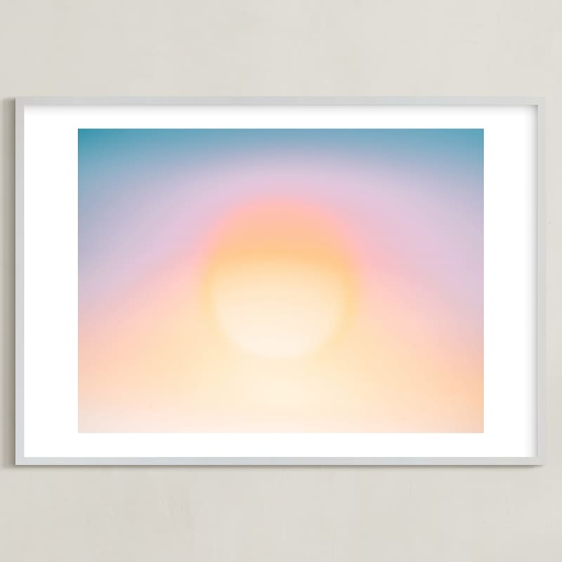 "solaris II" - Art Print in sunset by Kamala Nahas - Framed