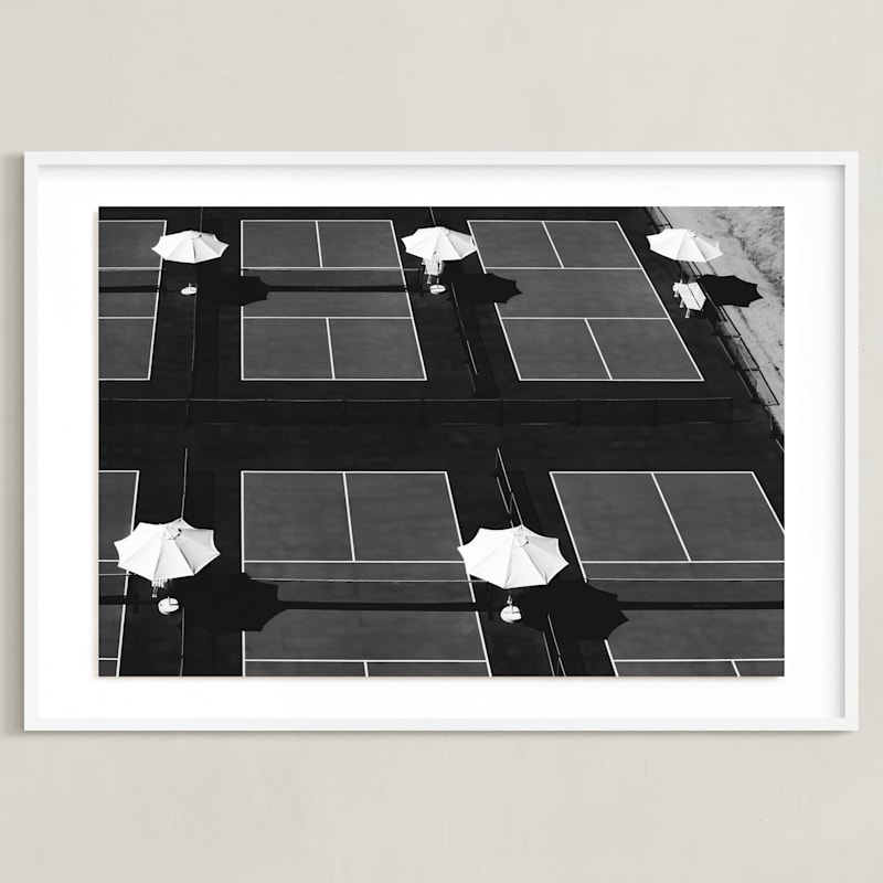 "Game Time" - Art Print in Asphalt by LindseyErin - Framed