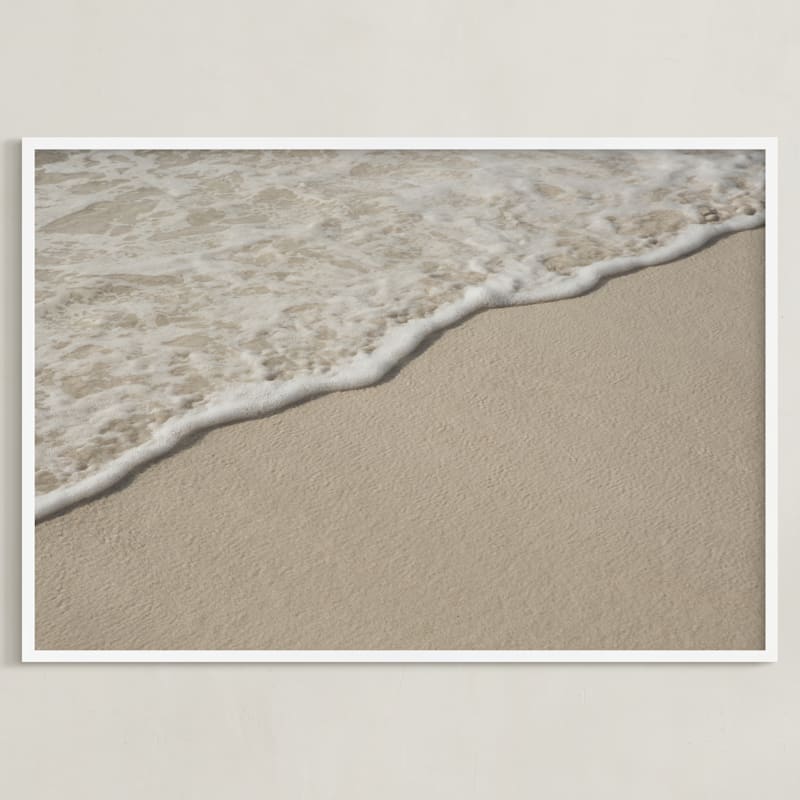 "A Kiss Upon" - Art Print in Natural by DENiSE CREW. - Framed