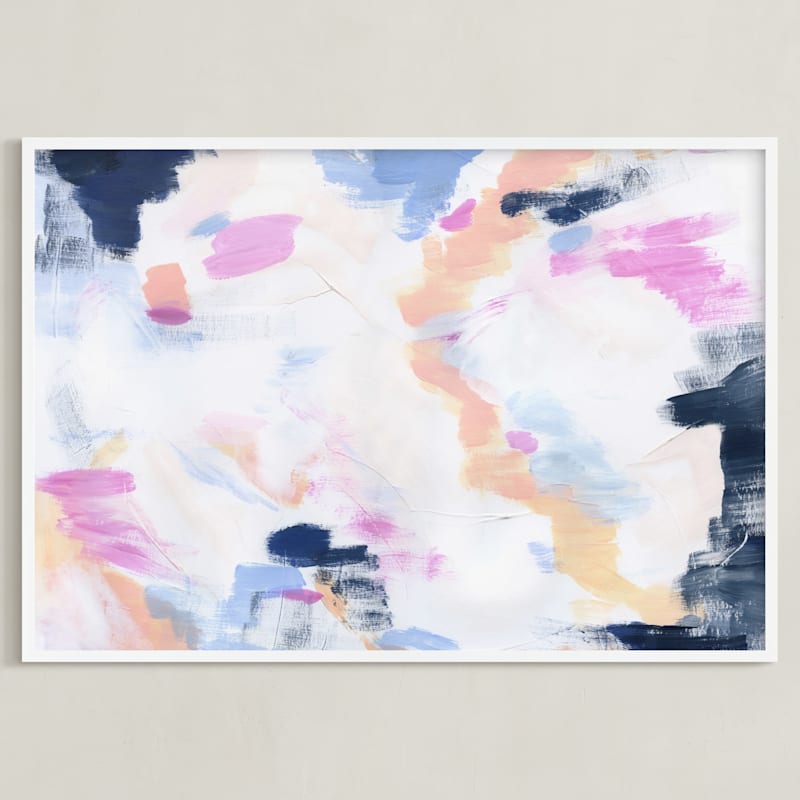 "mystic" - Art Print in Navy by Melanie Severin - Framed