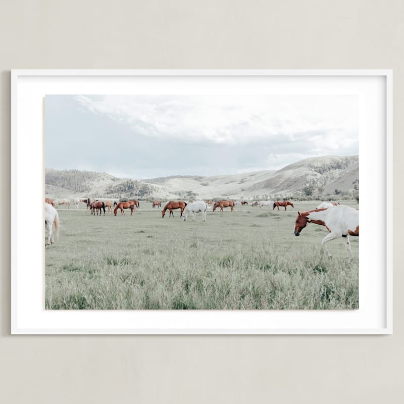 "Wander" - Art Print in Breezy by Sara Hicks Malone - Framed