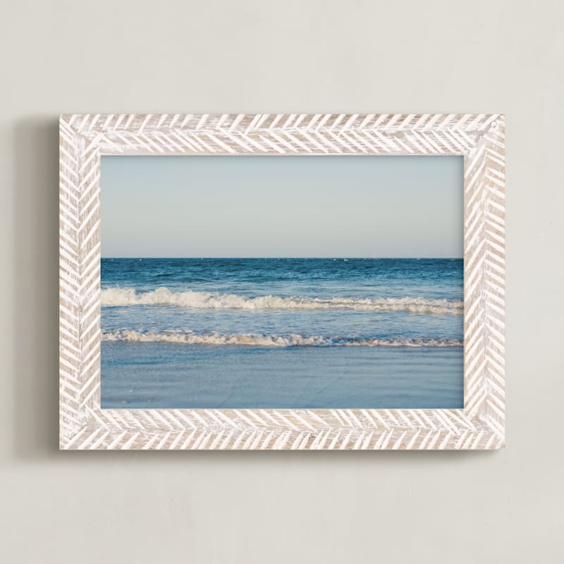 "Blue Horizons" - Art Print in Nautical Teal by Eleanor Black - Framed