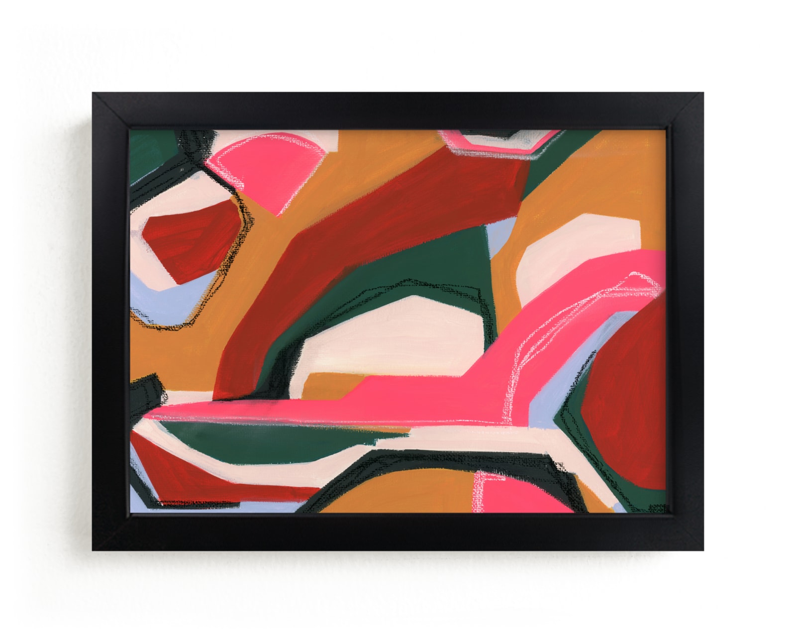 "Deep Pink Division" - Limited Edition Art Print by Eunmee Studio in beautiful frame options and a variety of sizes.