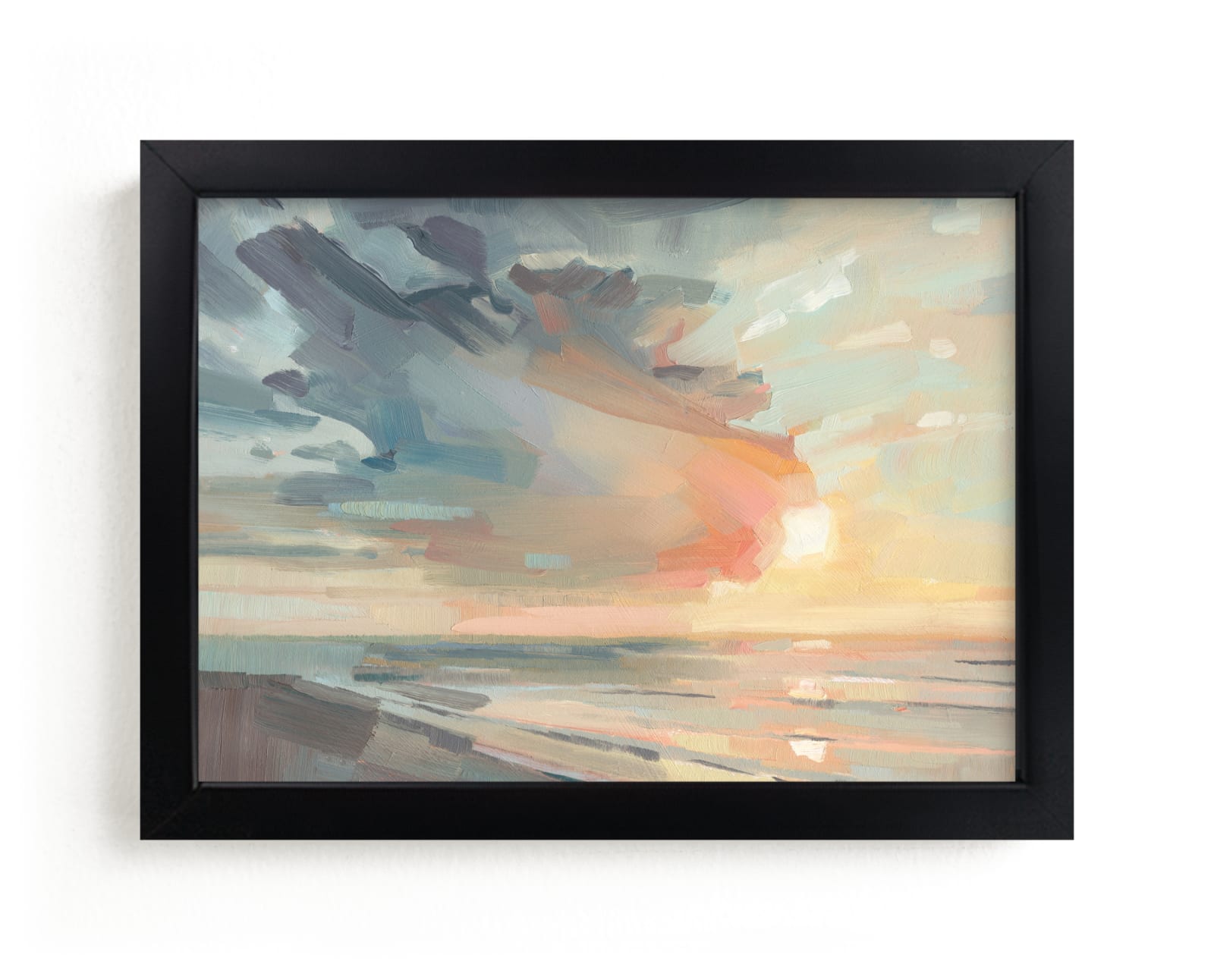 "Take Off Your Cloud, Stay A While" - Limited Edition Art Print by Khara Ledonne in beautiful frame options and a variety of sizes.