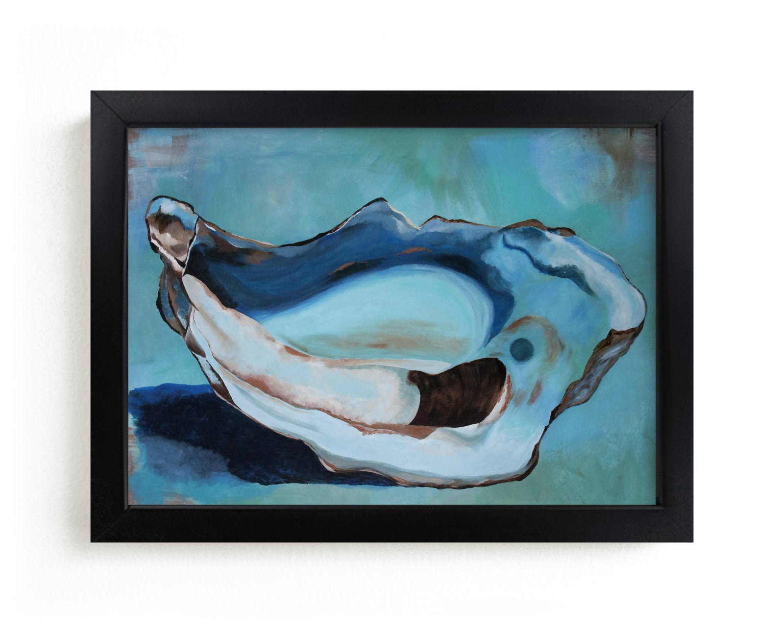 "Oyster Blues" - Limited Edition Art Print by Christa Wall in beautiful frame options and a variety of sizes.