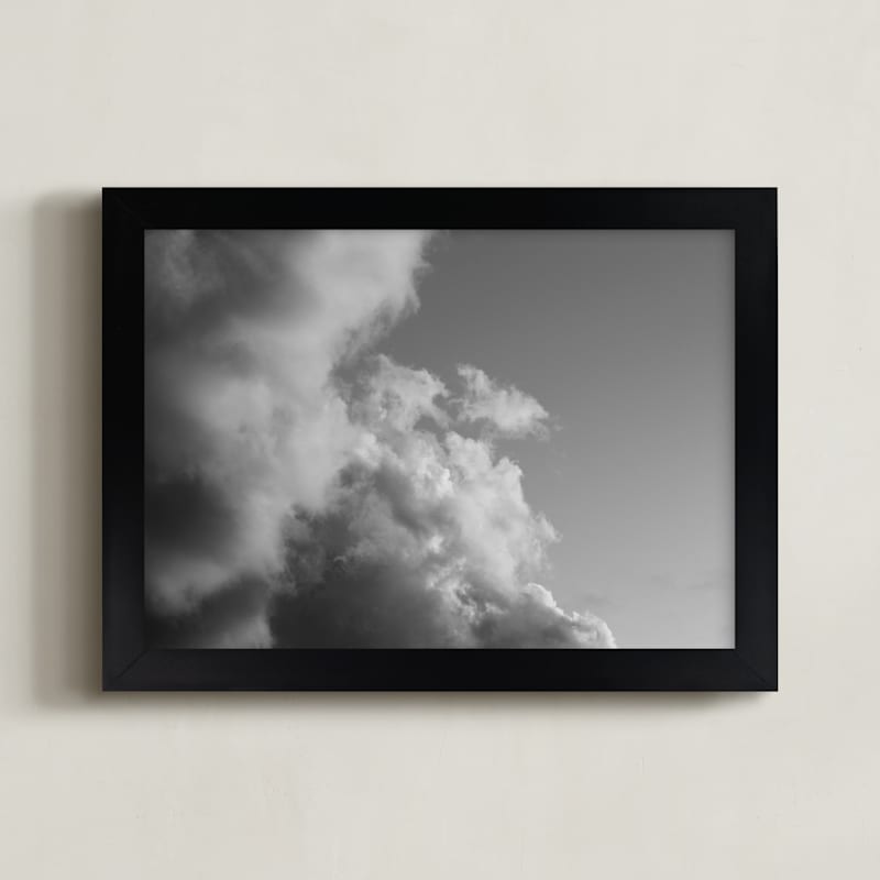 "Stormy Skies" - Art Print in Grey by Claire Duda - Framed