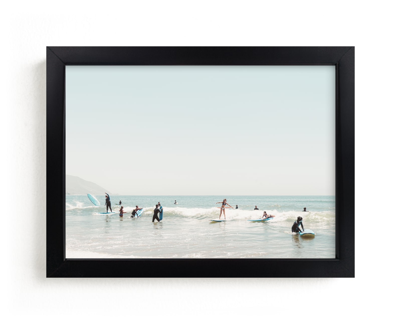 "Surf School" - Open Edition Fine Art Print by Kamala Nahas in beautiful frame options and a variety of sizes.