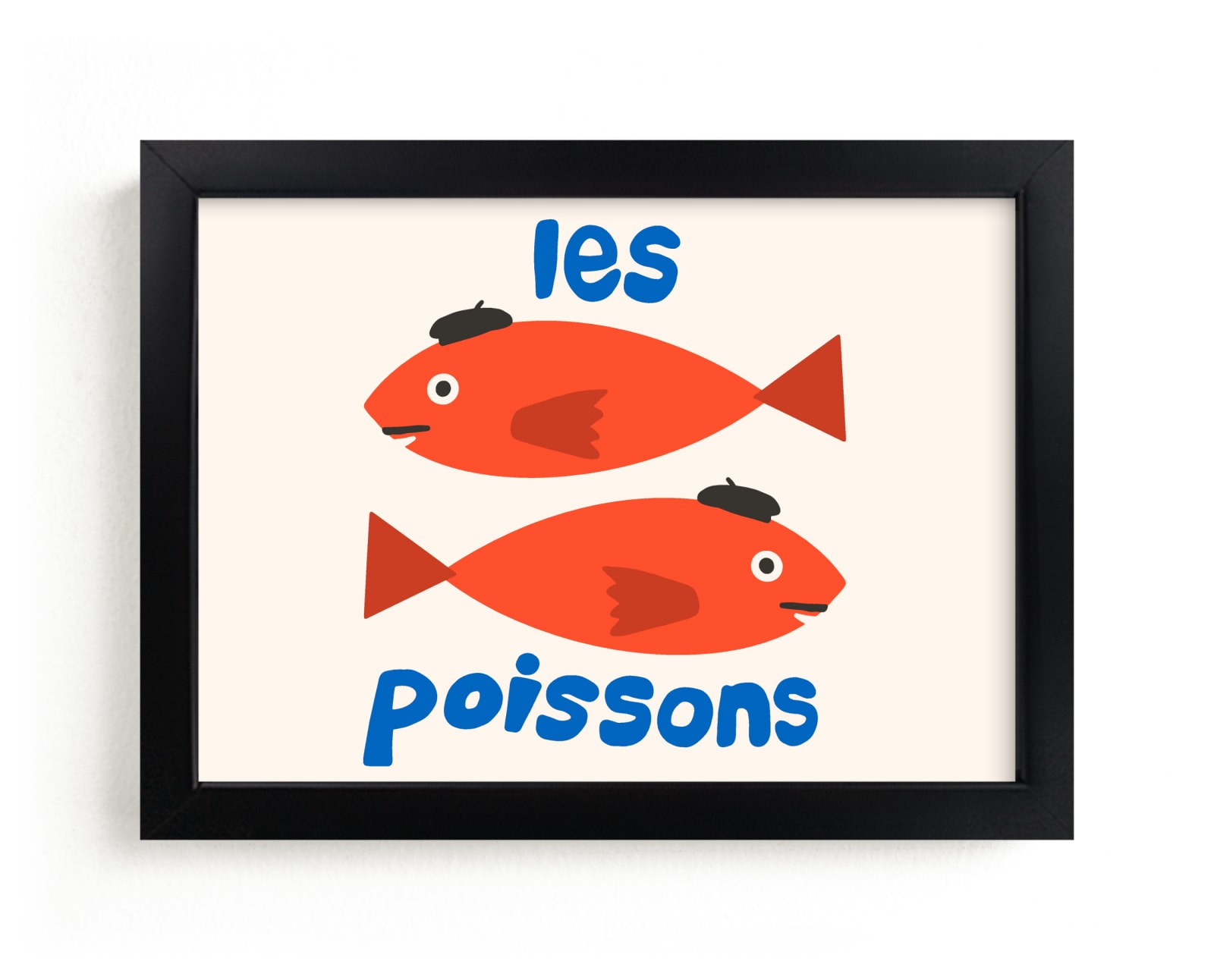 "French Fish" - Limited Edition Art Print by Morgan Kendall in beautiful frame options and a variety of sizes.