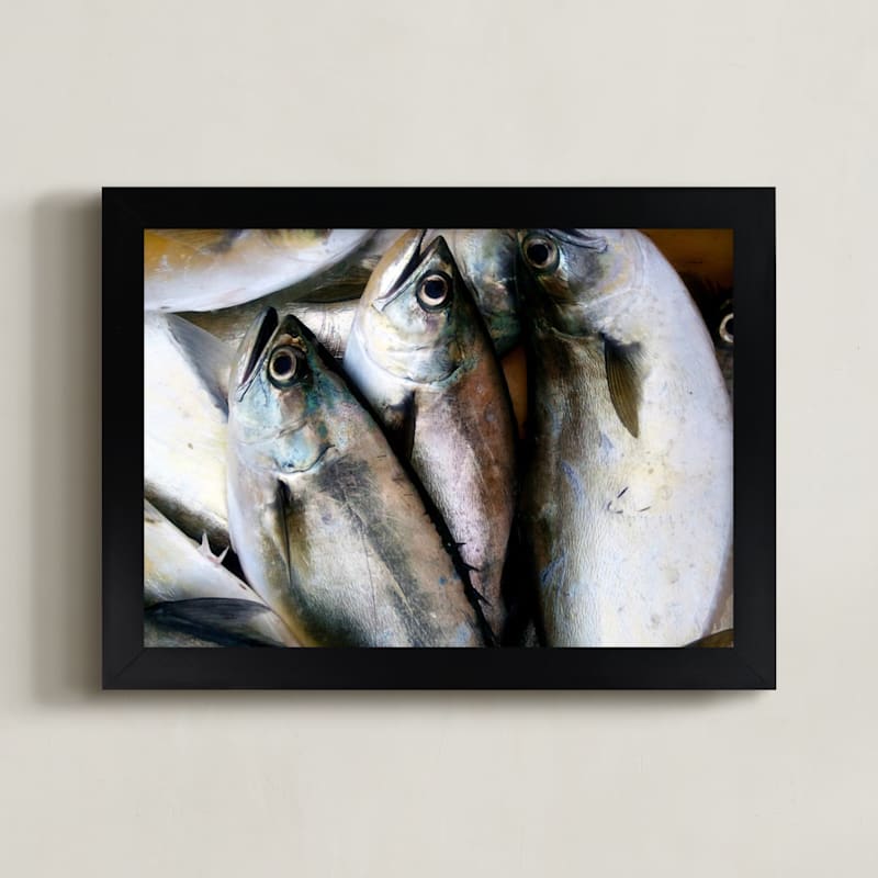 "All Together" - Art Print in Silver Grey by Marco Augusto Ferreira - Framed