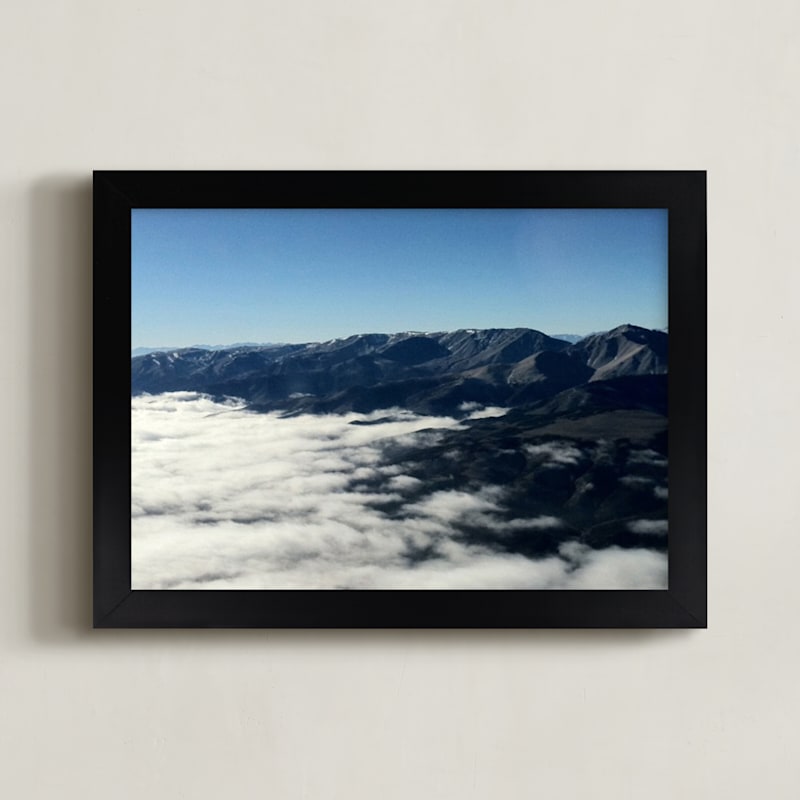 "White Mountains" - Art Print in SKY Blue by Jeff Vilkin - Framed