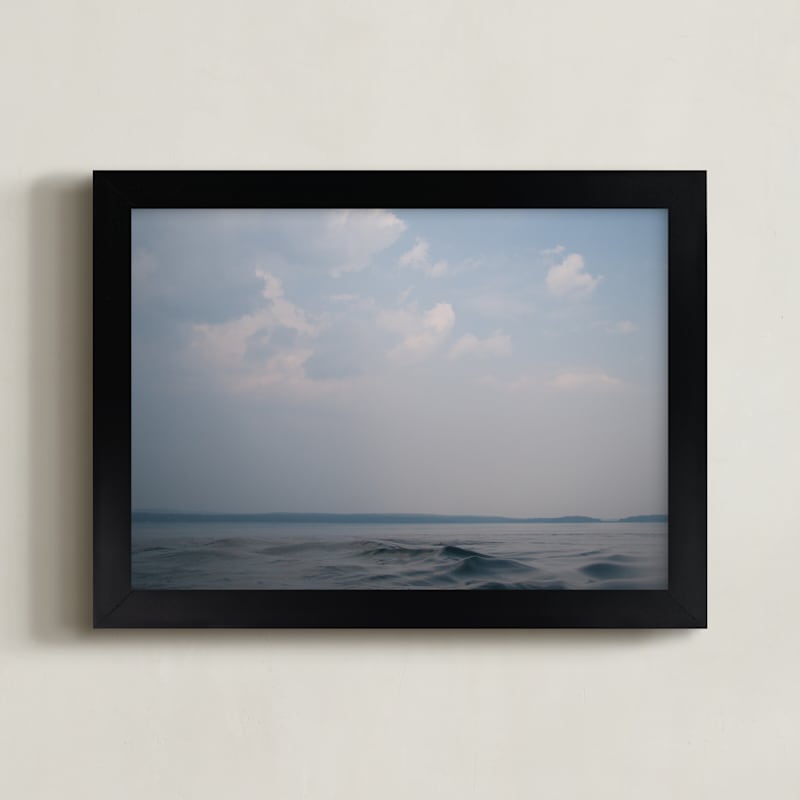 "Softness of the Storm" - Art Print in cloudy grey by Ardell McLennan - Framed