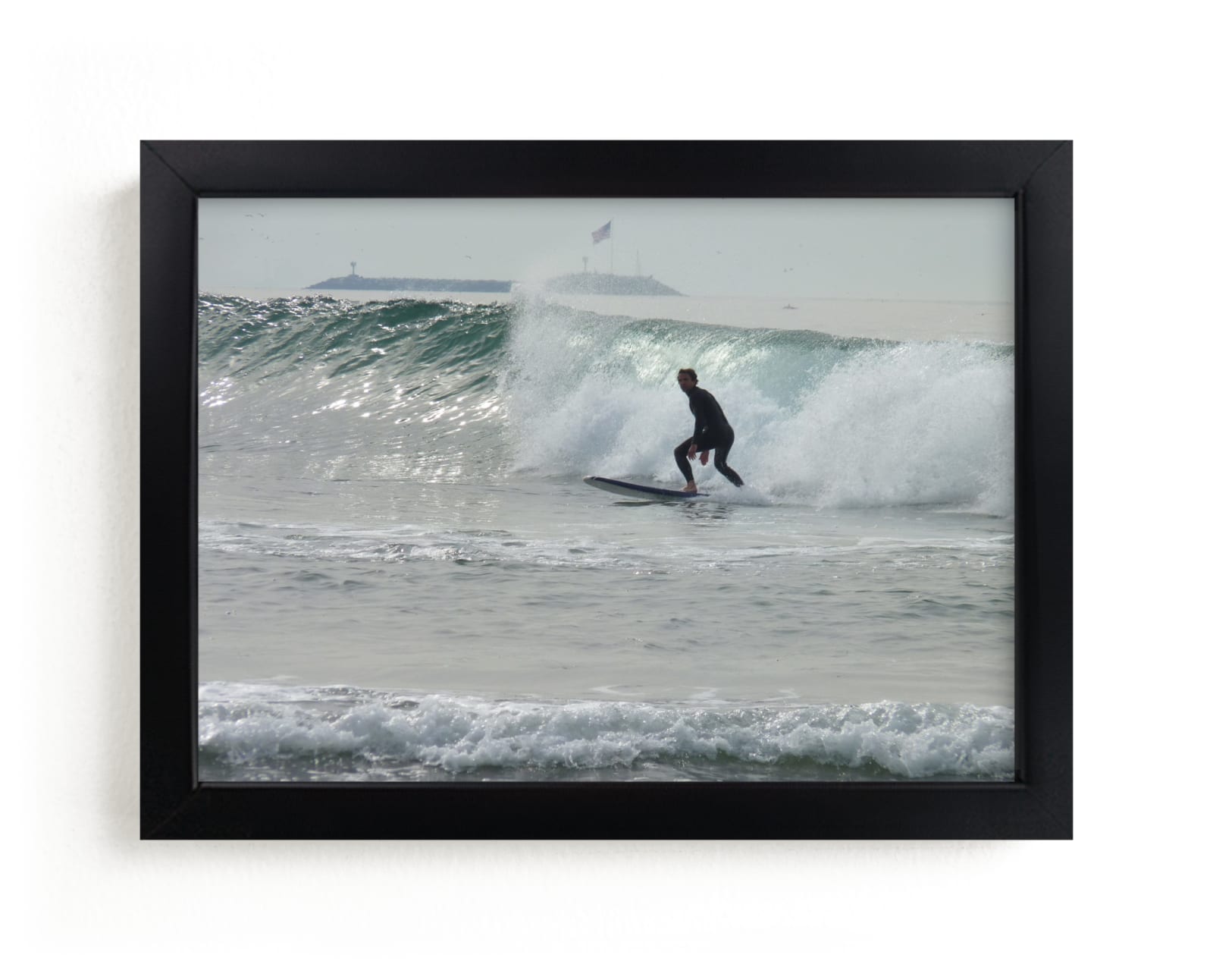 "Venice Beach Surfer, USA" - Art Print by Annie Seaton in beautiful frame options and a variety of sizes.