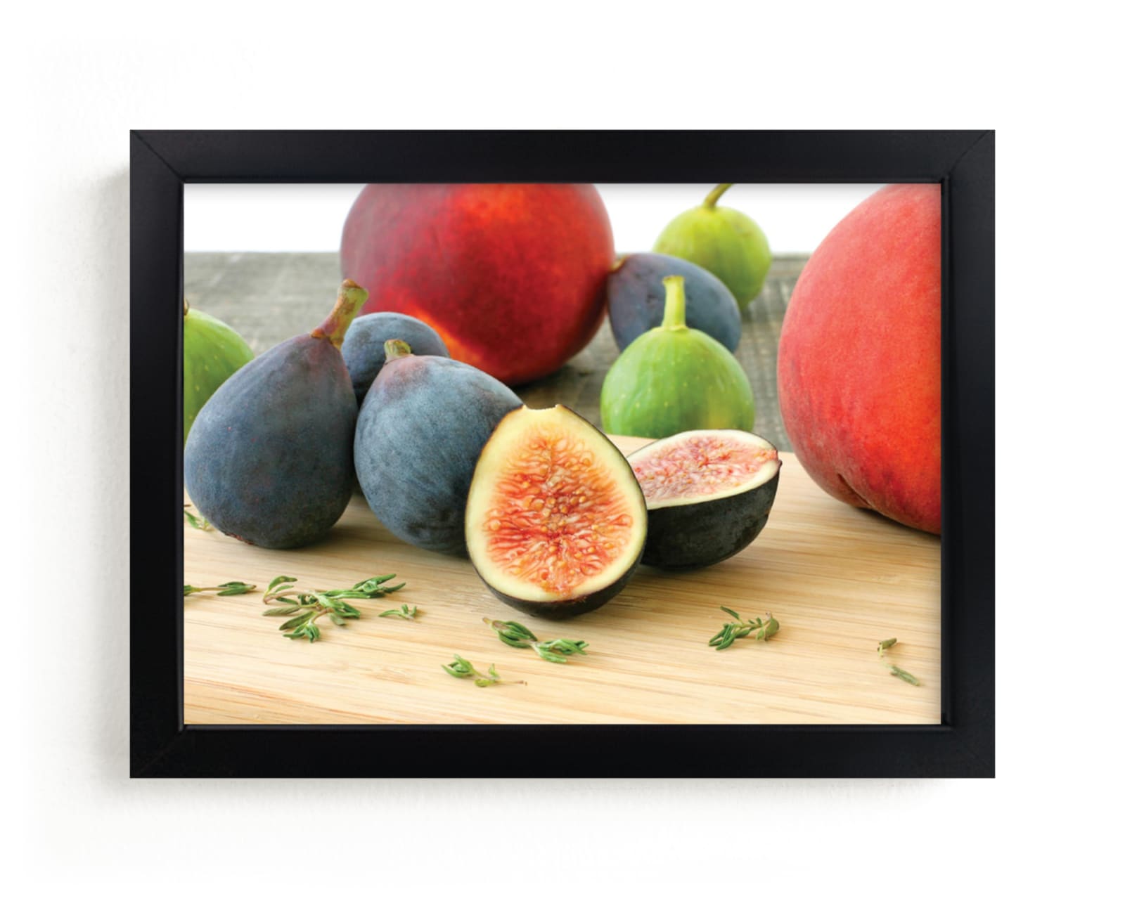 "Figs and Peaches" - Art Print by Laura Hamm in beautiful frame options and a variety of sizes.