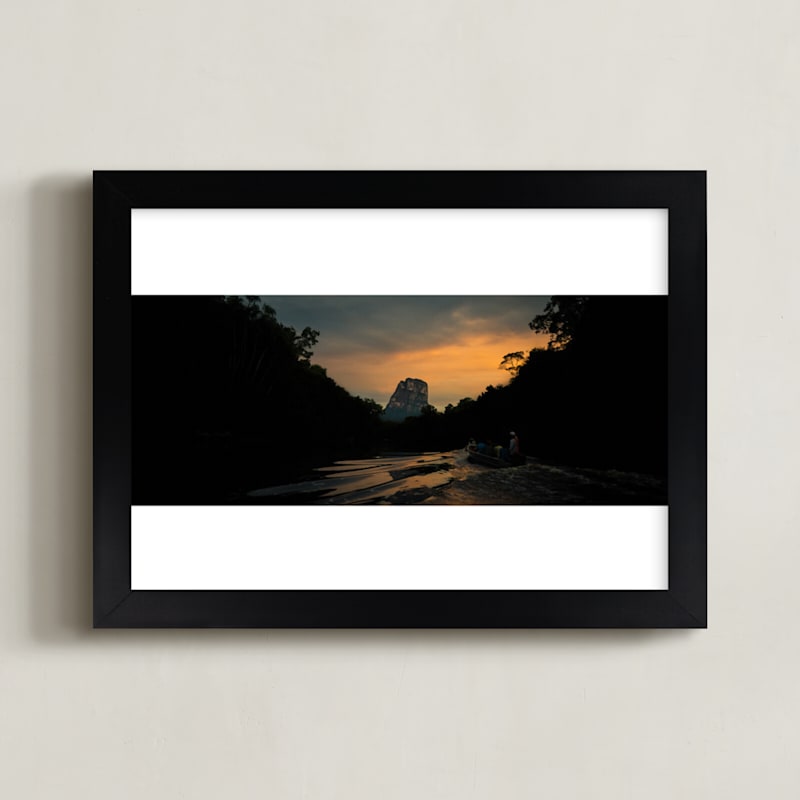 "Tepui Autana 002" - Art Print in Sunset Orange by Arash Fattahi Acosta - Framed