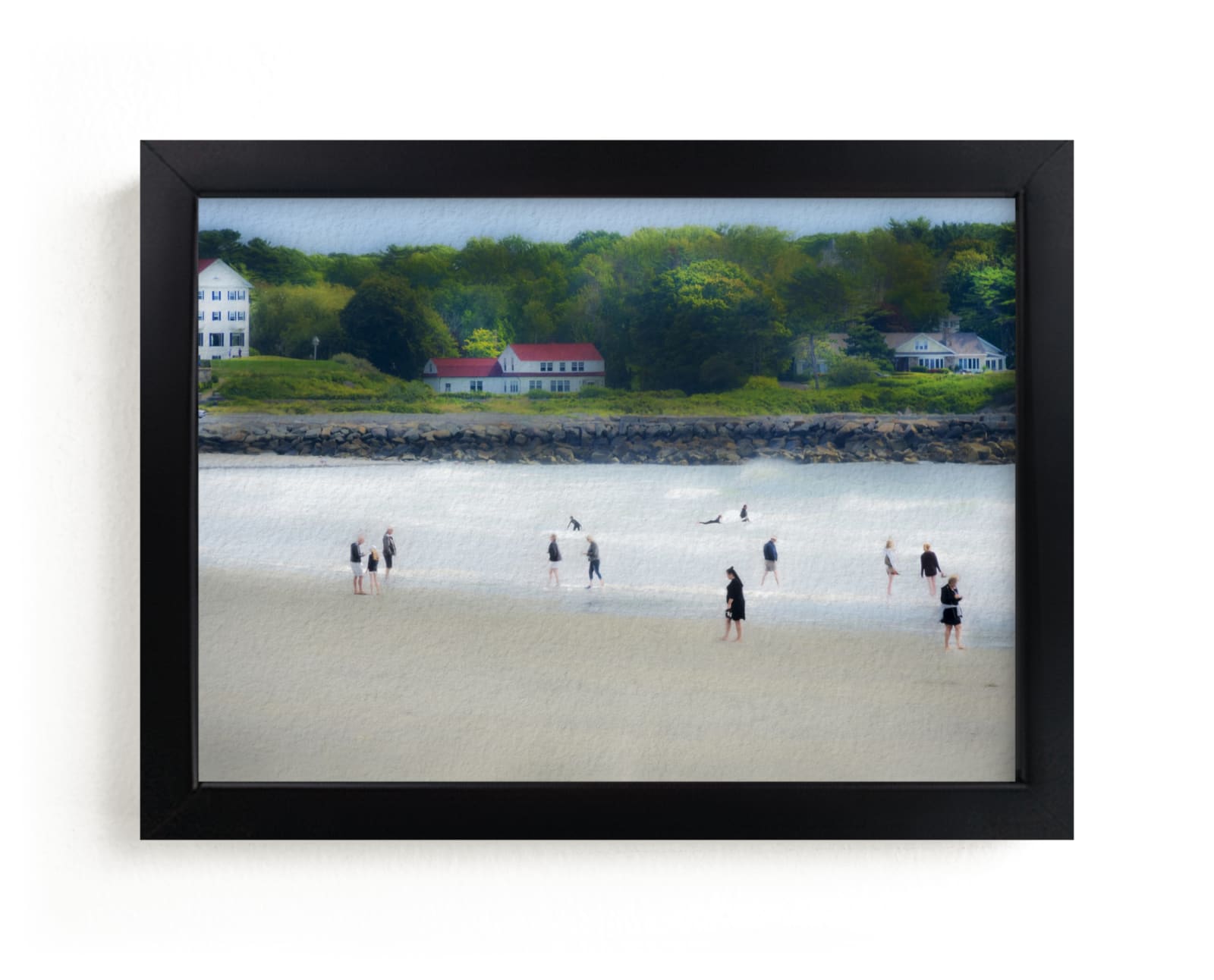 "August Beach Scene Capture" - Art Print by Andy Mars in beautiful frame options and a variety of sizes.