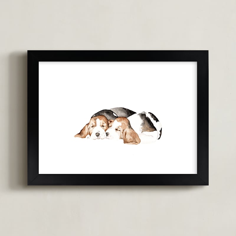 Sleepy Watercolor Puppies