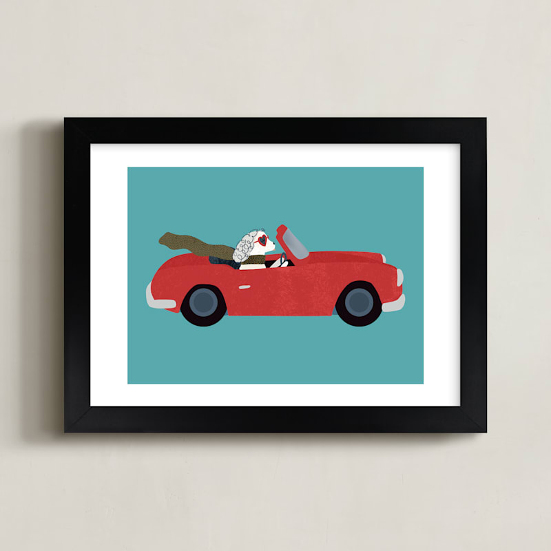 "Hollywood Travel Dogs" - Art Print by Jenna Holcomb in beautiful frame options and a variety of sizes.