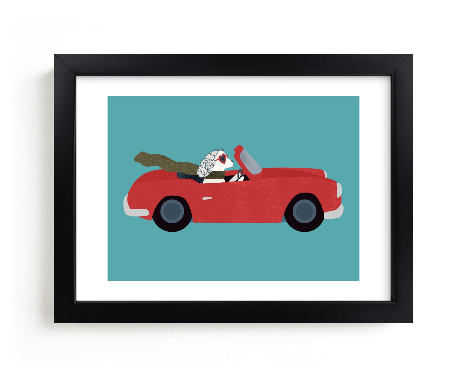 "Hollywood Travel Dogs" - Art Print by Jenna Holcomb in beautiful frame options and a variety of sizes.