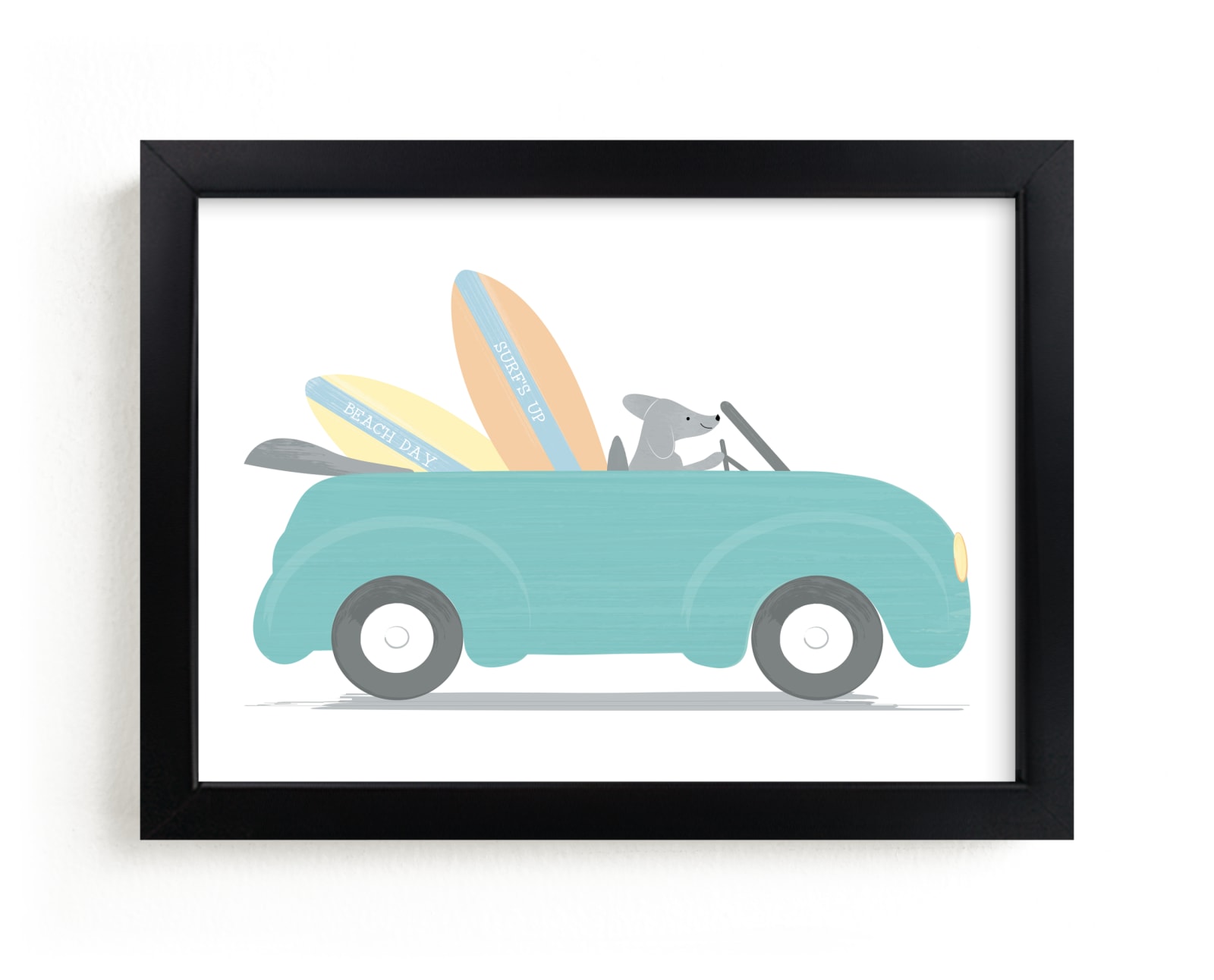 "Beach Day Fun" - Art Print by Rebecca Marchese in beautiful frame options and a variety of sizes.