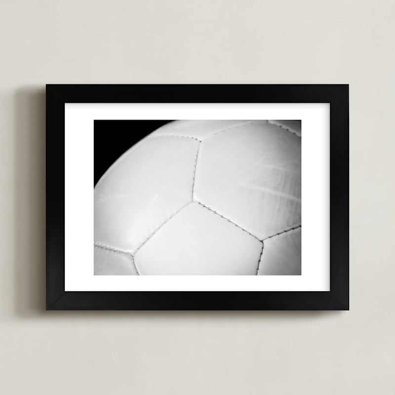 "Soccerball" - Art Print by Jennifer Mckinnon Richman in beautiful frame options and a variety of sizes.