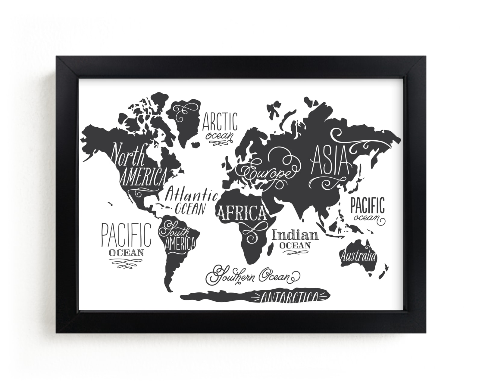 "Wild Worldwide Map" - Art Print by Jessie Steury in beautiful frame options and a variety of sizes.