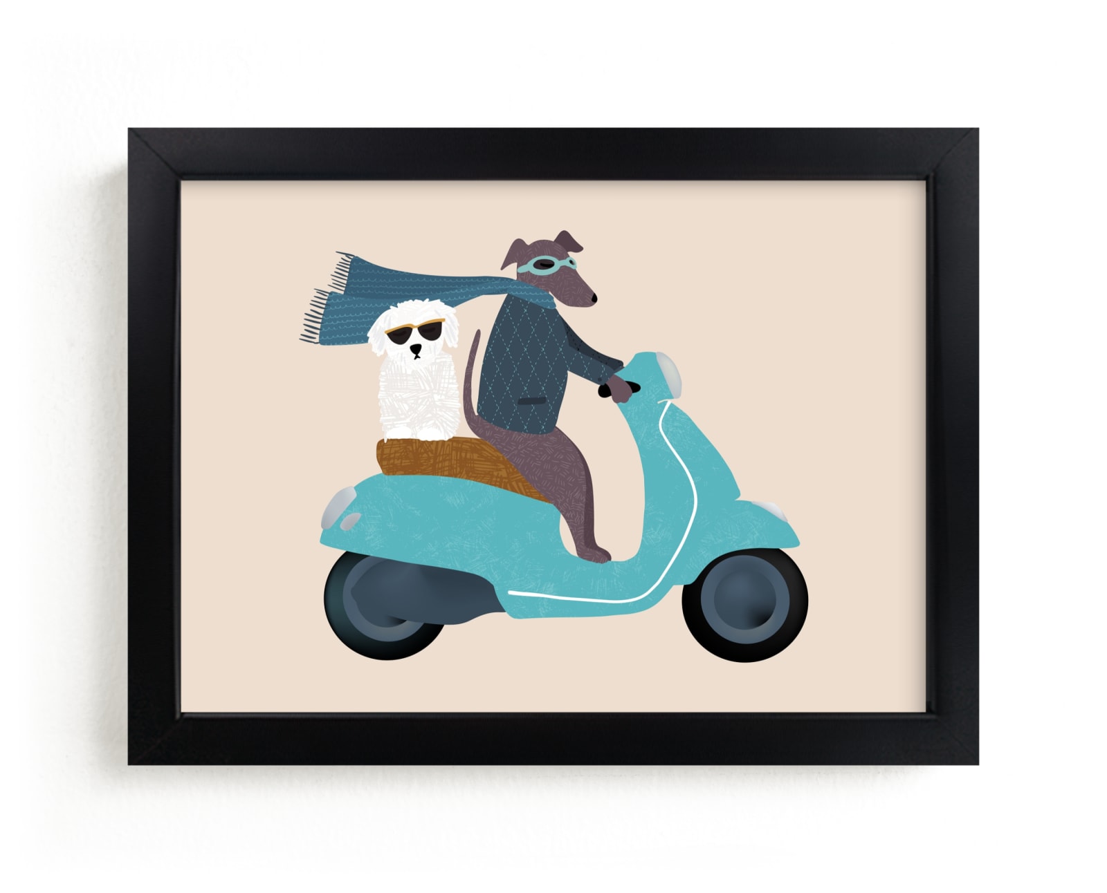 "Milan Travel Dogs" - Art Print by Jenna Holcomb in beautiful frame options and a variety of sizes.